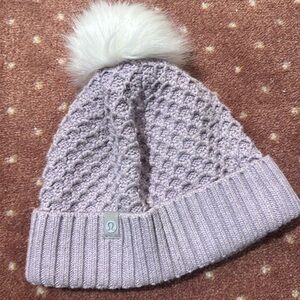 Lululemon athletica Womens Lululemon Pom To Play Knit Beanie Hat Lilac
